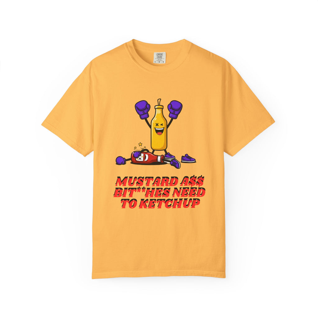 Mustard need to  Ketchup xx.ultraviolet Boxing Bottle T-shirt | Funny Condiment Graphic Tee