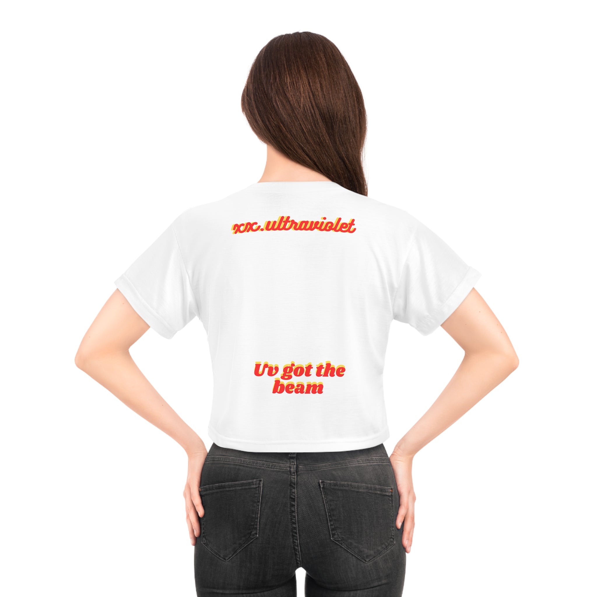 Crop Tee — "Mustard Ass B****** Need to Ketchup" Graphic Crop Tee