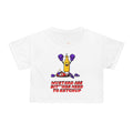 Crop Tee — "Mustard Ass B****** Need to Ketchup" Graphic Crop Tee