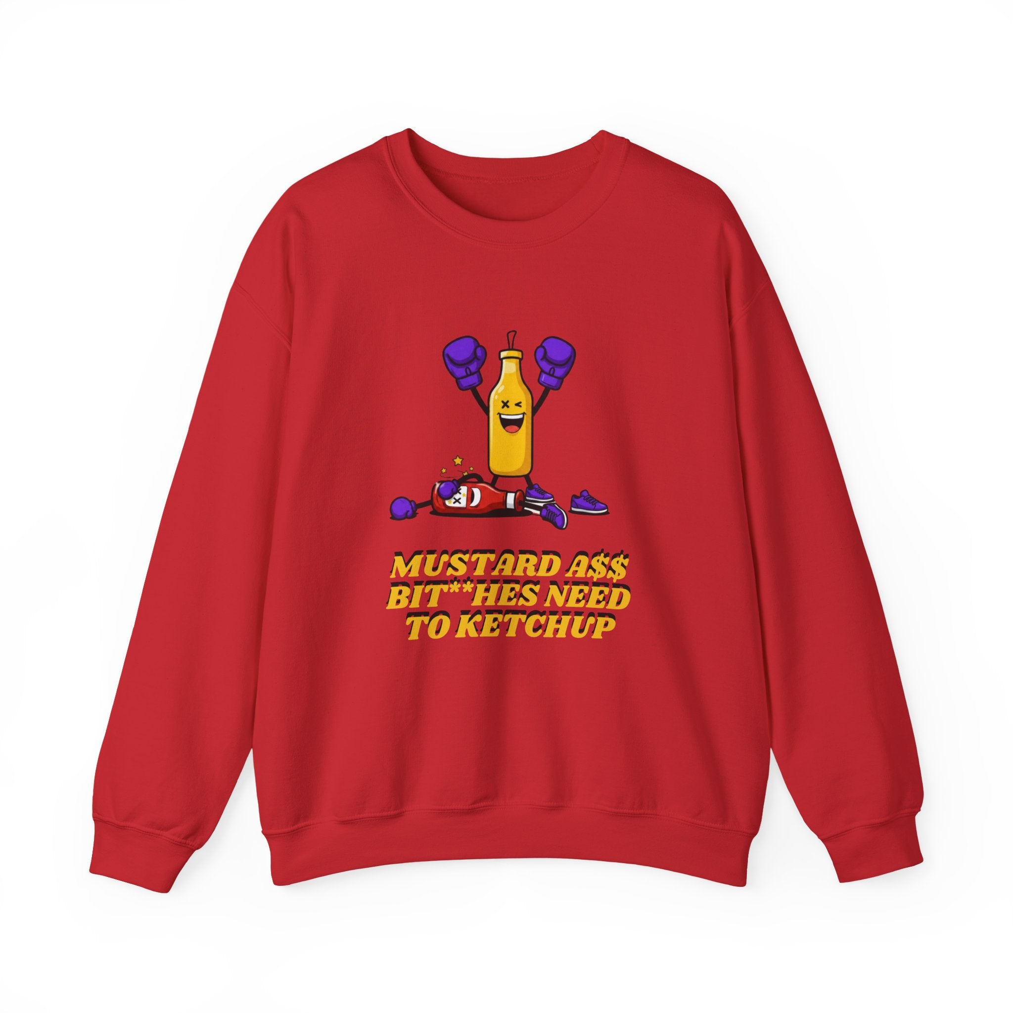 Mustard need to Ketchup xx.ultraviolet Boxing Bottle T-shirt | Funny Condiment Graphic Tee