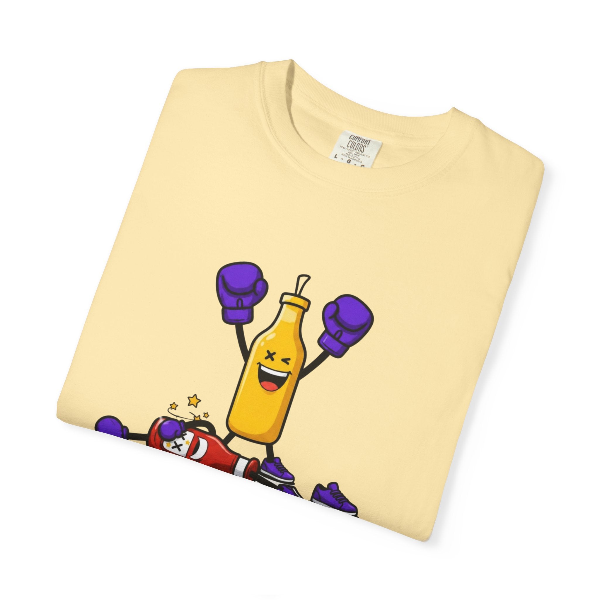 Mustard need to  Ketchup xx.ultraviolet Boxing Bottle T-shirt | Funny Condiment Graphic Tee