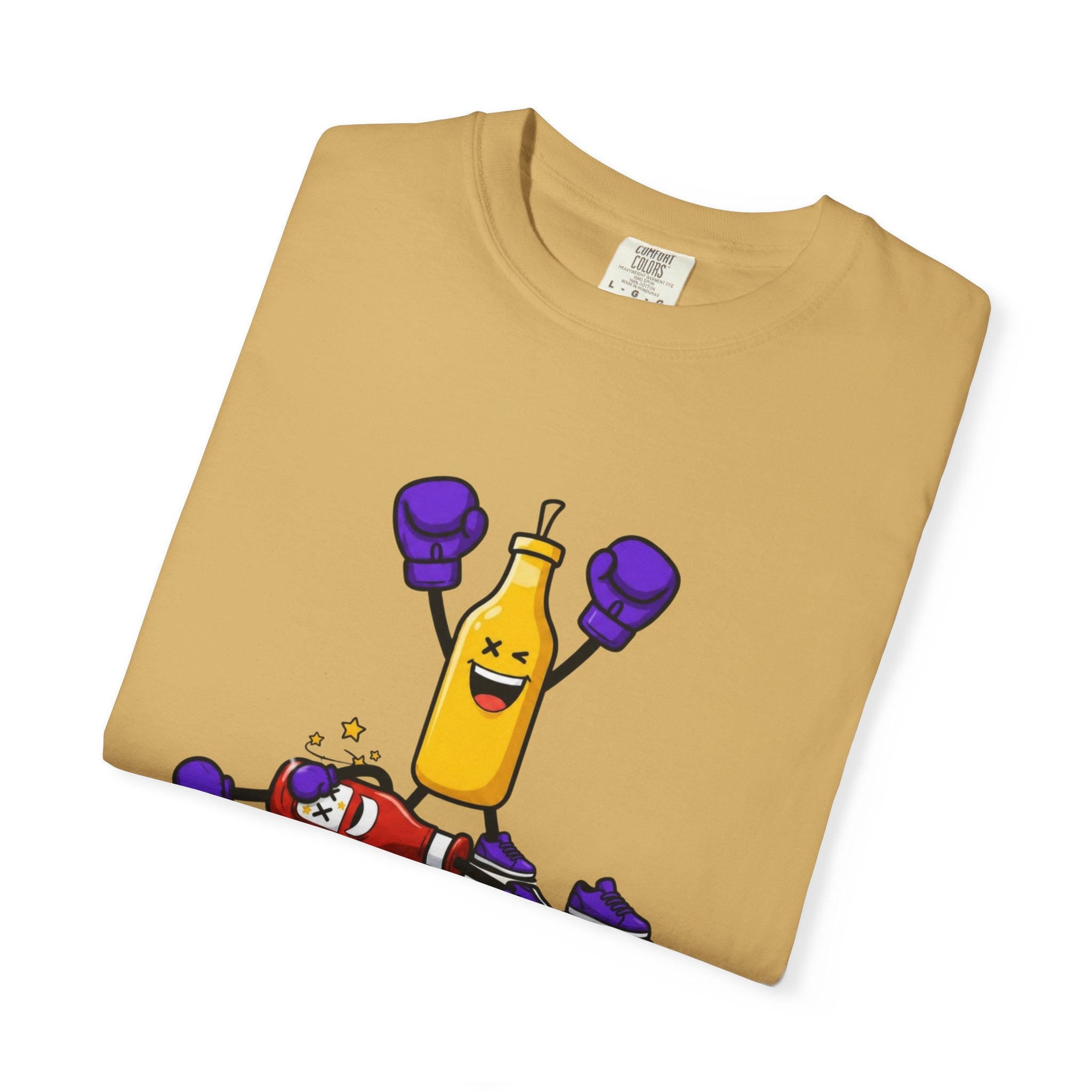 Mustard need to  Ketchup xx.ultraviolet Boxing Bottle T-shirt | Funny Condiment Graphic Tee