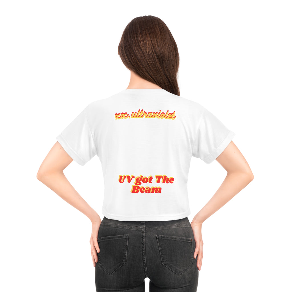 Mustard Ass Crop Tee — "Mustard Ass B***** Need to Ketchup" Graphic