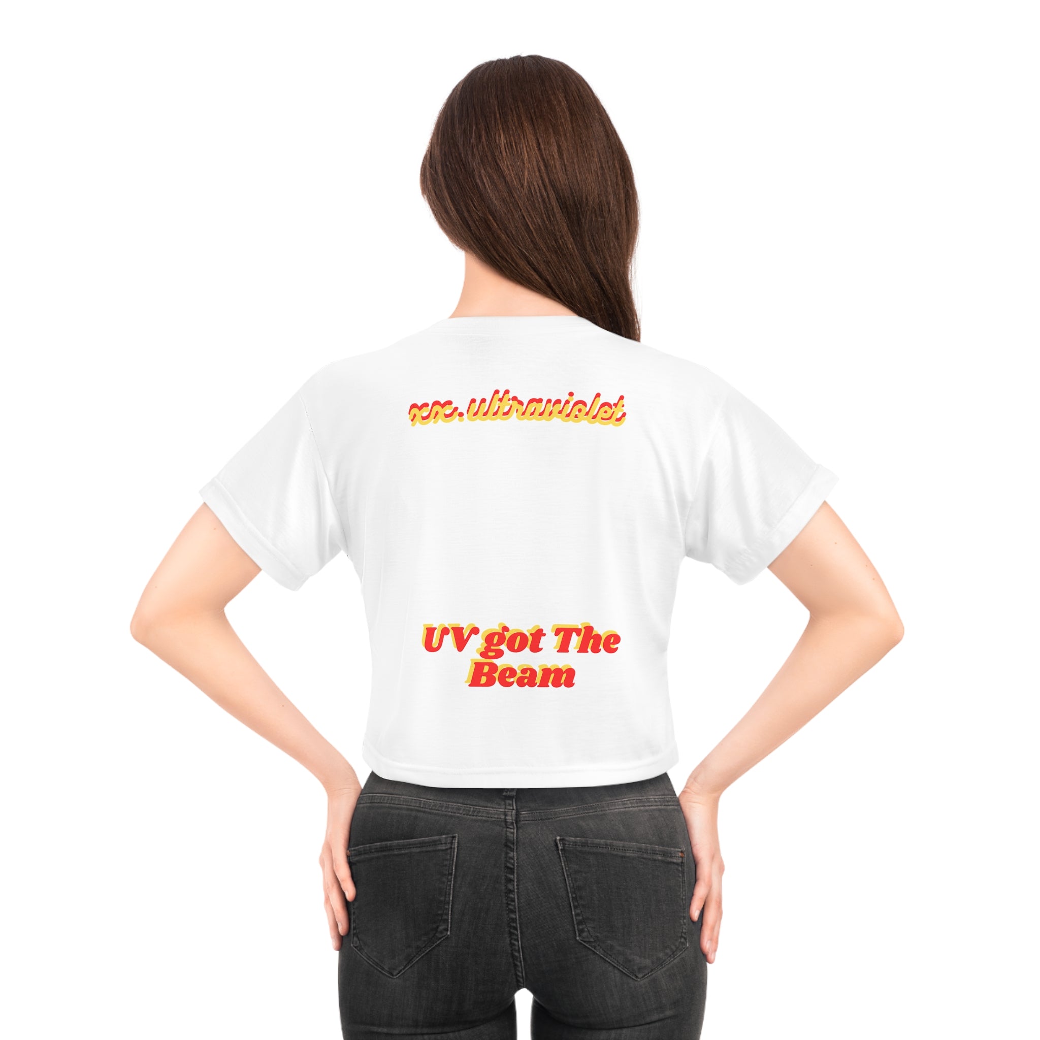 Mustard Ass Crop Tee — "Mustard Ass B***** Need to Ketchup" Graphic